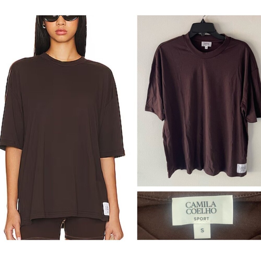 Camila Coelho Sport Brown Short Sleeve T-Shirt - 37683